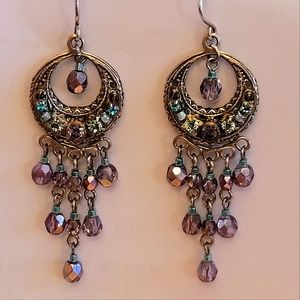 925 Silver Earrings with Crystals